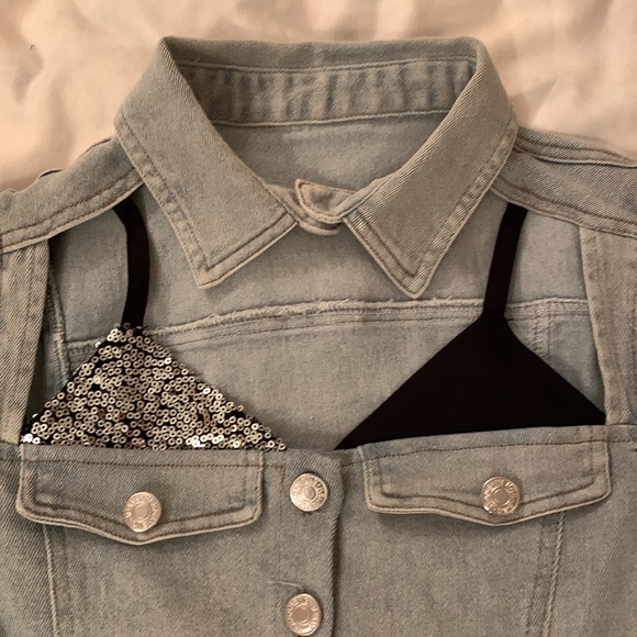 Fancy sparkly denim top - Picture 2 of 6
